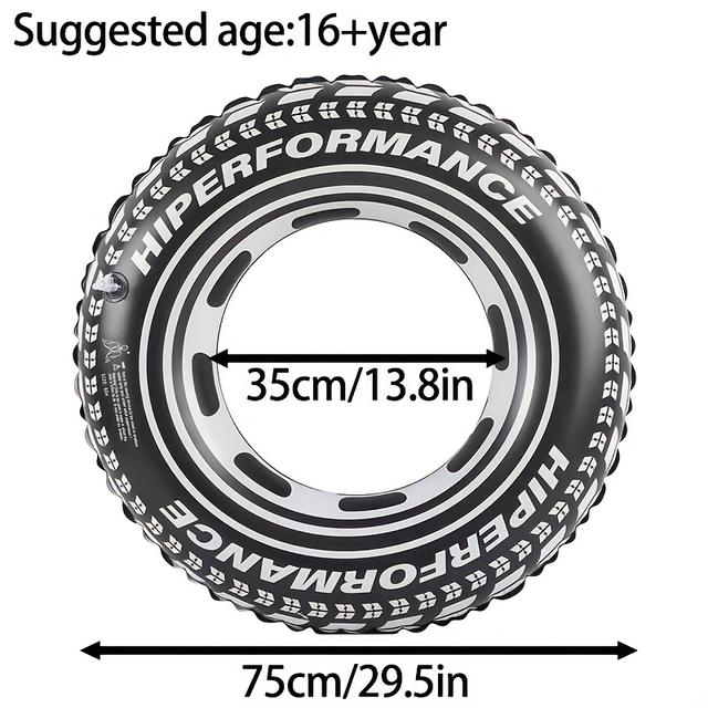 TEMU 1pc Inflatable Tire, Kids Summer Beach Swimming Pool Toy