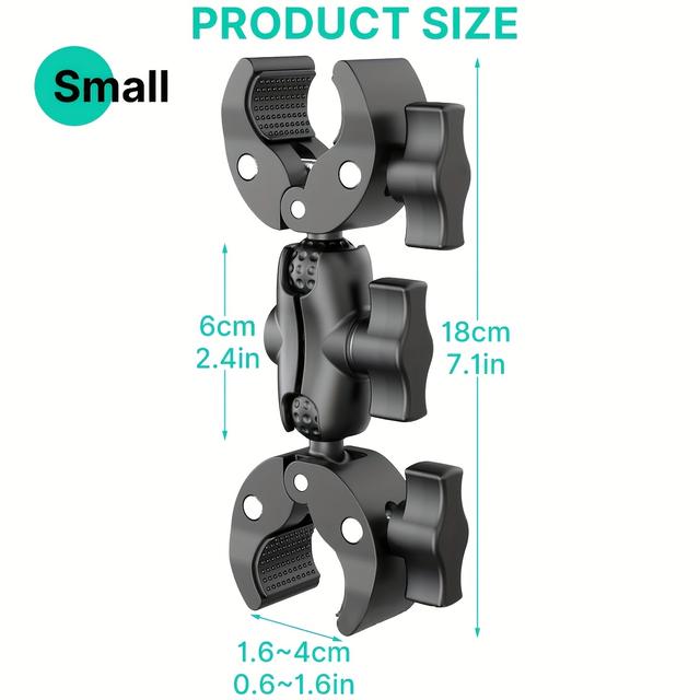 TEMU Motorcycle Helmet Mount For Hero 11/10/9 - Adjustable Clamp With Secure Locking Mechanism, For Riding & , Adventure Gear, Sleek Gadget, Sturdy Construction