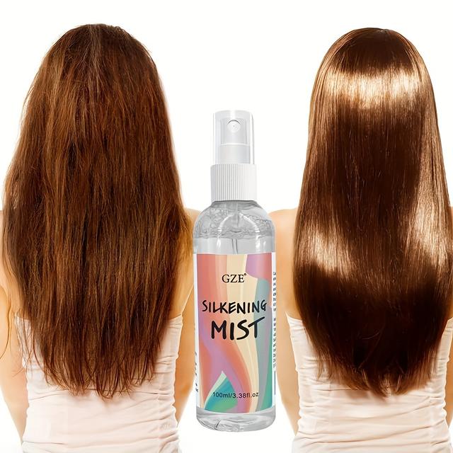TEMU Gze Hair Silkening Mist: Salon-grade Formula For Unisex Fine-mist Silkening And - Shine, Thermal-pressing Product For Normal Hair Texture - Moisturizing