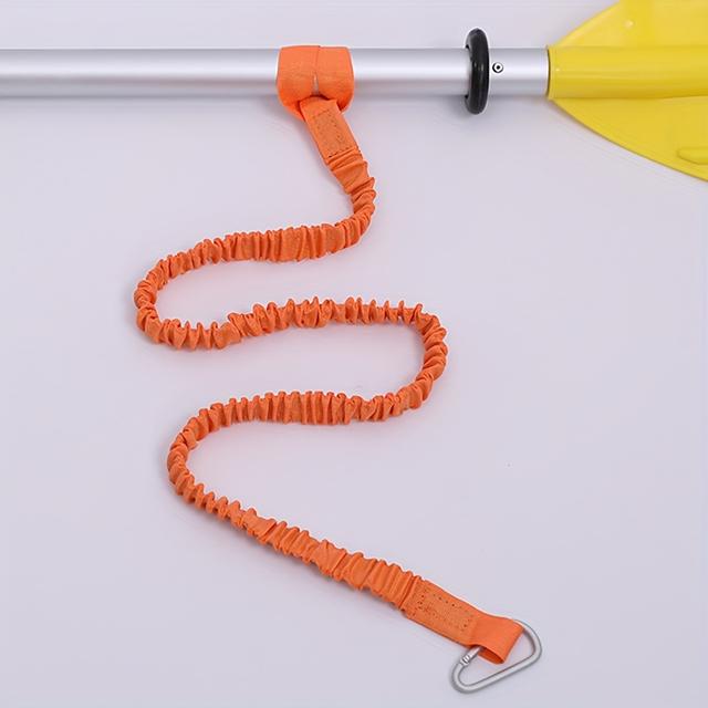 TEMU Kayak Paddle Leash - High-visibility, Durable Coiled Lanyard With Safety Hook | Anti-loss For & Rowing Boats