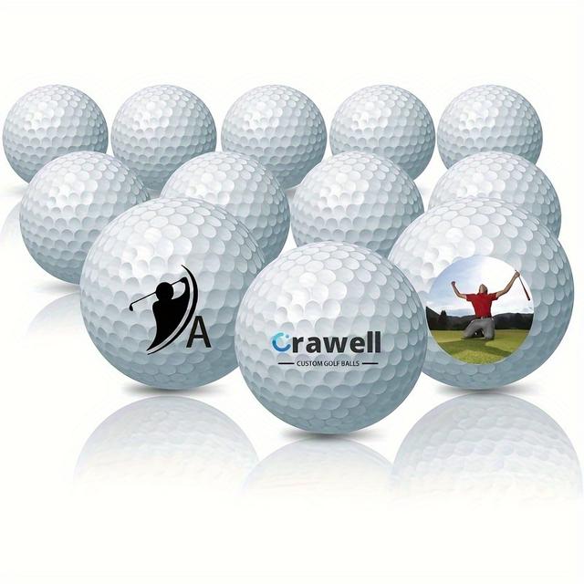 TEMU 12pcs Personalized Golf Balls – Customized Golf Balls For Men – Custom Text Or Golf Balls – Gifts For Men, Golfers, Golf Lovers – Golf Course Golf Club Additions