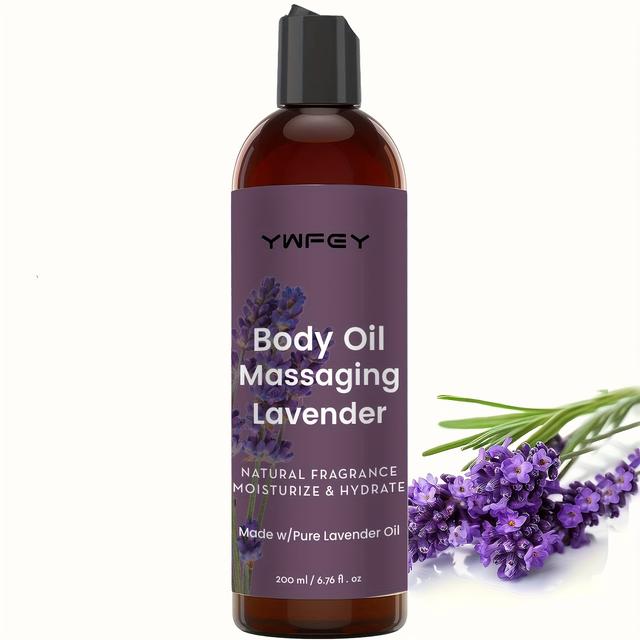 TEMU 200ml Lavender Massage Oil For Couples Relaxation - Non Greasy Non Staining Irresistibly Y Full Body Massage Oil
