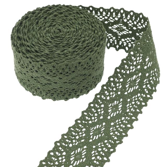 TEMU Cotton Lace Trim Measuring , Perfect For Eyelet Ribbon Crochet Projects And Crafting Supplies For Junk Journals