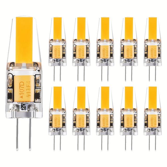 TEMU 5-teilig/10-teilig AxarYxhi G4 LED-Lampen – Kompakte, flimmerfreie Beleuchtung für Pendelleuchten, Einbauleuchten in Decken/Wänden, Unterbauleuchten, Niederspannung (Kompatibel mit)