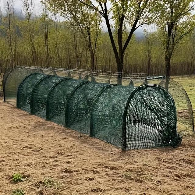 TEMU 1pc Foldable Dark Garden Tunnel, Upgraded Uv Protection, Outdoor Vegetable/flower Protection Cover, Portable Bird And