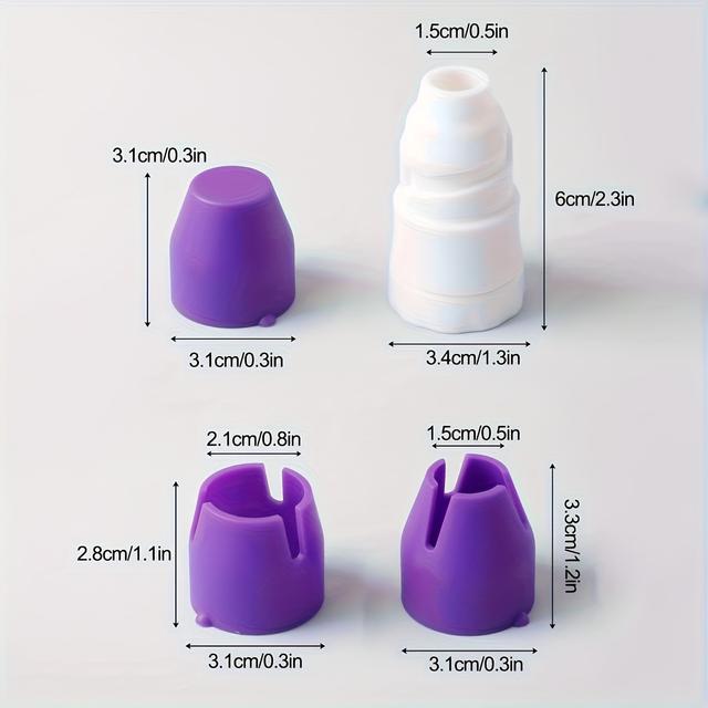 TEMU 4pcs Converter Piping Nozzle, Cake Cream Cookie Puff Squeeze Flower Nozzle Piping Bag Converter, Home Kitchen Bakery Supplies, Best For Christmas