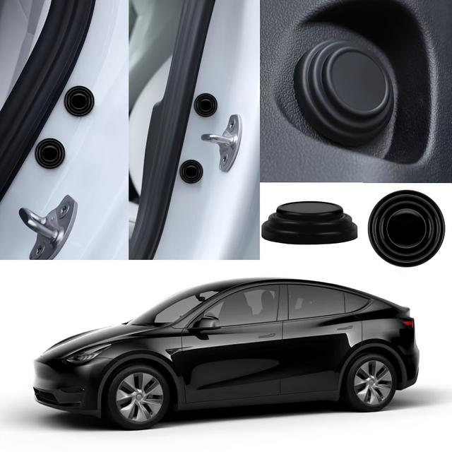 TEMU 8er-Set Geeignet für Tesla Model 3/X/S/Y Türstoßdämpferpolster Autoaufkleber Modifikationszubehör