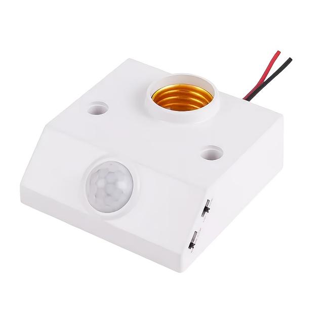 TEMU Automatic Human Body Infrared Ir Sensor Lamp Holder 110-240v E27 Base Led Bulb Light Pir Motion Detector Wall Lamp Holder Socket