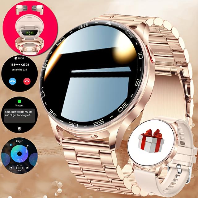 TEMU Daorkow Ladies 2-in-1 Smartwatch With Built-in Wireless Headphones, Phone Alerts, Music , Multiple Sports , Sports And Fashion Styles, Perfect Gift For Girlfriend Or Wife