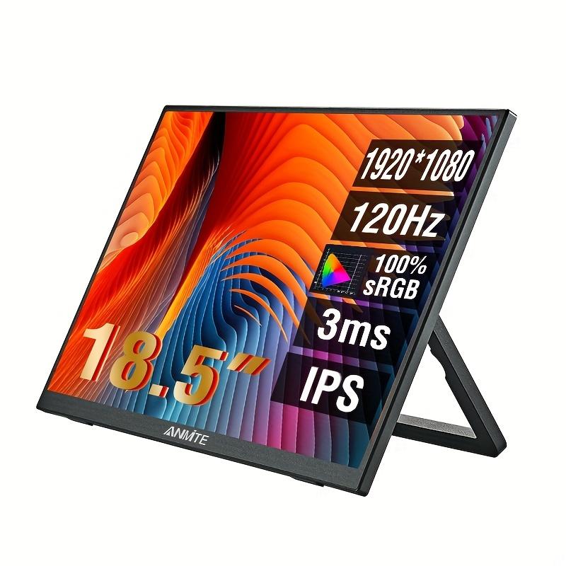 TEMU Anmite 18.5inch Portable Monitor 120hz Rgb100% With Vesa Hole & Back Bracket Laptop Ads-ips Hdr Screen