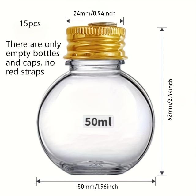 TEMU 15 Stück Weihnachtsbaum-Ornament Füllbare Trinkflaschen-Kugeln Weihnachtsbaum-Form Plastik Klare Weihnachtskugel Anhänger Party-Deko für Weihnachtsschmuck