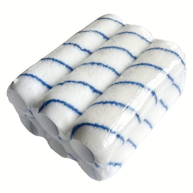 TEMU 9 Inch Paint Roller 1/2 Inch Nap Polyester White With , Suitable For Regular 9 Inch Birdcage Frame, Ideal For Interior And Exterior Painting Projects And Home Improvement Painting Supplies