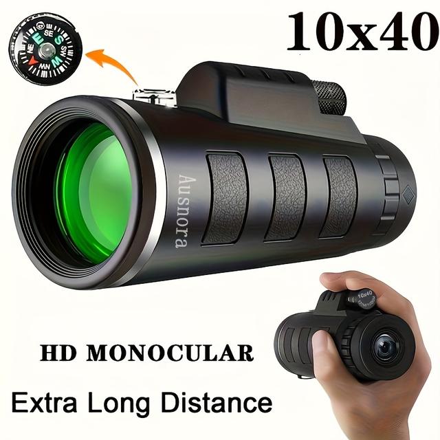 TEMU 10X40 Tragbares HD Monokular, geeignet für Outdoor-Reisen, Camping, Vogelbeobachtung, Konzerte und als Festival-Geschenk