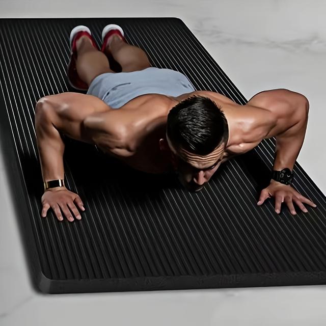 TEMU Pánská fitness podložka, extra silná, široká a prodloužená protiskluzová jógová podložka pro protahování, a domácí cvičení, vhodná pro různé scénáře, KLEHSG