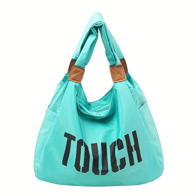 TEMU シンプル大容量レディーストートショルダーバッグ - 大容量カジュアルトートバッグ - 高品質旅行用トートバッグ - 生地 - 開閉 - グレー - レッド - ブラック - 手洗いまたはドライクリーニング可能 - ショッピング、通勤