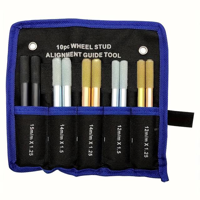 TEMU 10er-Set ZKTOOL Radpositionierungsstifte, Professionelle Radschraubenbolzen mit Radhalterung Positionierungshilfsmittel, Geeignet für Automechaniker, Unverzichtbare Werkzeuge zum Reifenwechsel