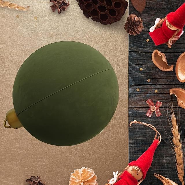 TEMU Flockteppich Weihnachtsball Matte Einfarbig Weihnachtsdekoration Ballon Outdoor Feiertags Ornament zum Aufhängen am Weihnachtsbaum, Weihnachtsbaum Dekorationen