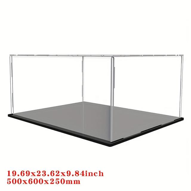 TEMU Acrylic Display Box With A Glass Cover, Transparent Plastic Case For Storing Figurines And Models, Dustproof Cover (20x24x10 Inches; 50x60x25 Cm)
