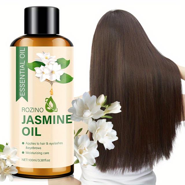 TEMU 100ml Jasmine Hair Care Essential Oil With A Jasmine Fragrance, Provides Hydration And Moisture, Has And Non-greasy Texture, Hair A Shiny , Offers Long, Enhances Hair Elasticity