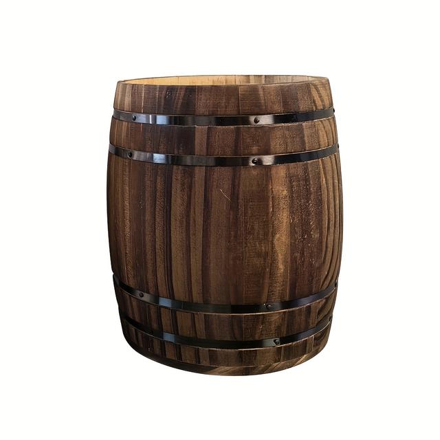 TEMU A Vintage Rustic Wooden Bucket For Storing Kitchen Utensils, Ideal For A Country- Counter. This Wooden Holder Can Serve Multiple Purposes, Including As A Decorative Flower Pot Or Shelf Basket