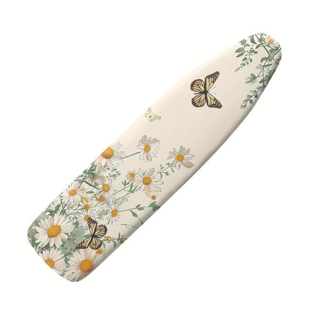 TEMU 1pc Flower Theme Ironing Board Cover, No-heat Resistant, Washable Ironing Board Dust Cover, , Fits Most Standard Size Boards, Ironing Accessory, Home Decor For Spring Summer