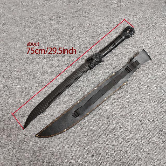 TEMU 29.5inch/75cm Faucet Decoration Plastic Knife, High Toughness Polyethylene Faucet Knife, Suitable For Halloween/christmas Gifts, Cosplay Props Knife Unsharpened Plastic Prop Knife