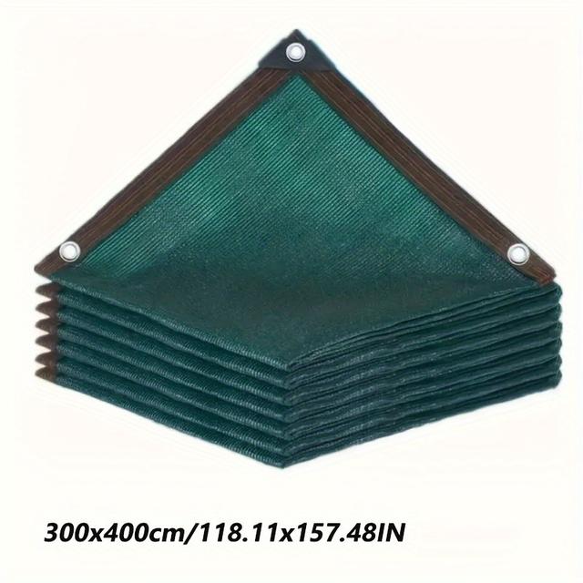 TEMU Outdoor Garden Shade Net, Sunshade Sail, Breathable Uv Protection Mesh In Dark Green Polyethylene