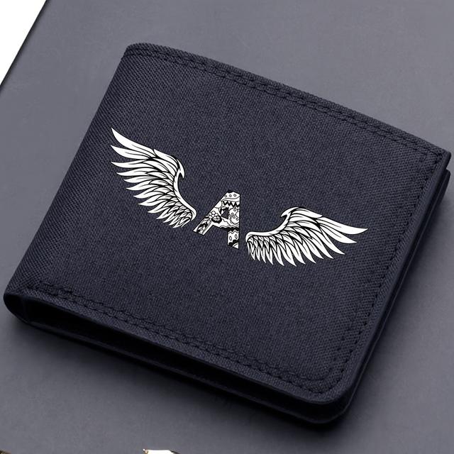 TEMU 1 قطعة حقيبة أعمال رجالية مطبوعة بـ 26 حرفًا، حقيبة مع اسم أول بتصميم ثنائي الإغلاق، هدية للرجل، تحتوي على فتحة لوضع البطاقة، شكلها منخفض ومسطَّل