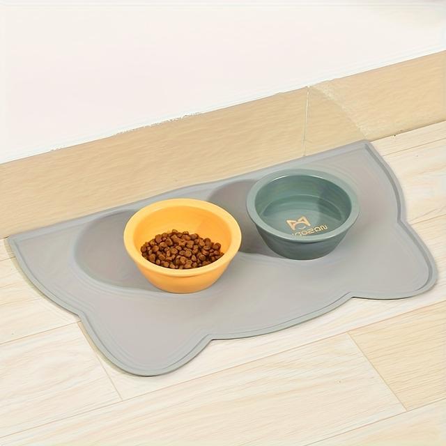 TEMU Pet Feeding Mat For , Non-slip Cat Bowl With Raised Edges – Spill Proof Food And Drink Placemat Easy To Clean Durable Anti Slide Gift Accessory