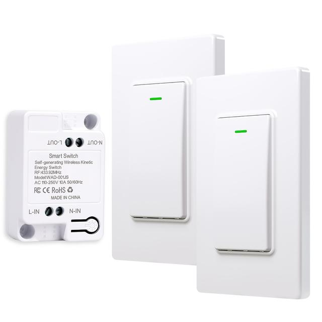 TEMU Model 118 Version Of Switch With Self-generating Wireless , Featuring -the-dark And Touch-proof Short Circuit Controller