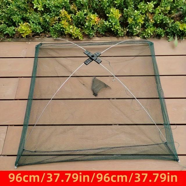 TEMU Foldable Fishing Bait Trap Net, Automatic Portable Fish & Shrimp Cage, Polyamide Material, Universal Application, Suitable For Eid & Labor Day – Outdoor Fishing Gear