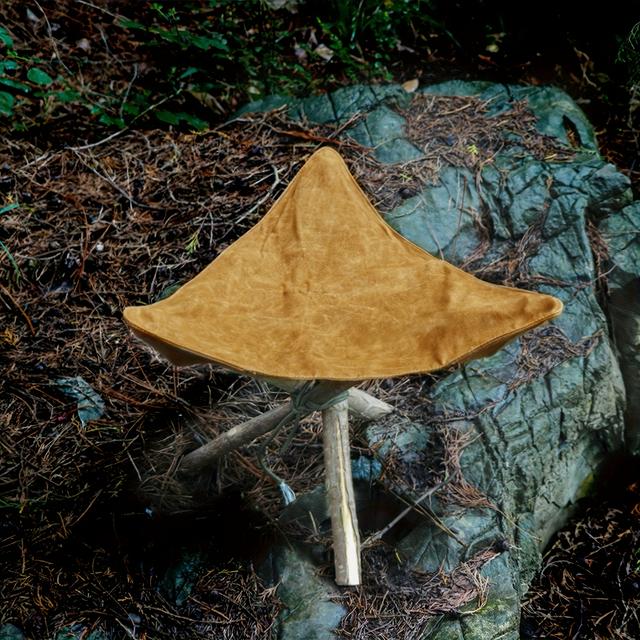 TEMU 1er Pack gewachster Canvas Ultraleichtes faltbares Dreieck-Stuhl für Camping & Wandern, robuster Canvas-Material, kein Magnesium-Stab/ inklusive