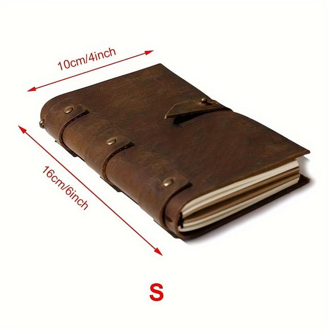 TEMU Cuaderno de cuero de , de cuero de primera calidad en estilo vaquero