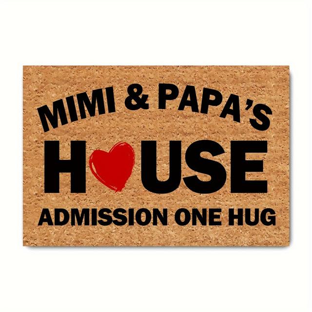TEMU Funny Welcome Doormat For Entrance Way Indoor Front Porch Rugs And Papa' Personalized Decor Mat Anti-slip Novelty Prank Gift Mats23.7"(l) X 15.9"(w)