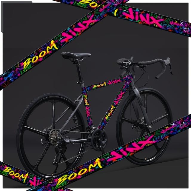 TEMU Samolepící dekorativní páska na akvária, skleněné okno, stojánek na telefon, vitrína, kolo, horské kolo, skútr – volně stříhatelné samolepicí nálepky pro hladké povrchy