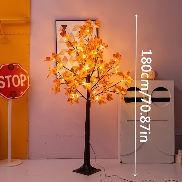 TEMU 4ft/5ft/6ft Świetlne Drzewko Klonowe LED, Sztuczna Lampa Podłogowa do Dekoracji Domu na Festiwale, Urodziny, Święta, Wesele, Halloween, Jesień i Boże Narodzenie