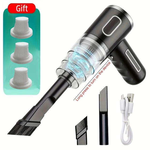 TEMU Ulepszony Uroczy i Kompaktowy Przenośny Odkurzacz | Najlepszy Przyjaciel Dziewczyny dla Czystości