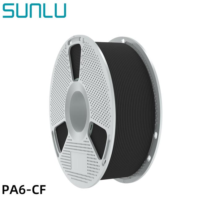 TEMU Sunlu 1kg Pa6-cf 3d Filament 1.75mm, Heat Temperature Up To 209°c, Made Of 80% Pa Nylon And 20% Carbon Fibers, Stiff & Strong & Heat Resistant, For Industrial Parts, Frosted Texture, Black
