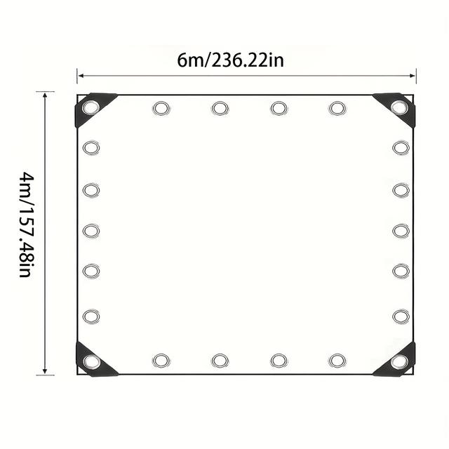 TEMU Bâche PVC Imperméable Renforcée avec Œillets - Résistante aux Intempéries, pour et la Grêle - Toile Légère et Portable pour l'Agriculture, Événements avec Corde (Toile -Fuites)