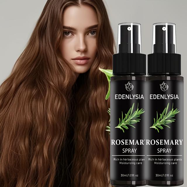 TEMU 2pcs 30ml Rosemary Extract | Smooth, Shiny, Deep Cleansing, Frizz Removal, Hair Strengthening, Volume Fortifying | Perfect For Halloween/christmas Gifts, Easy To Carry