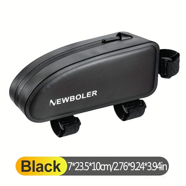 TEMU 1 Pvc High Bag, Adjustable Strap Top Tube Bag For Mountain And Road Bikes, Bicycle Accessories Tool Pouch