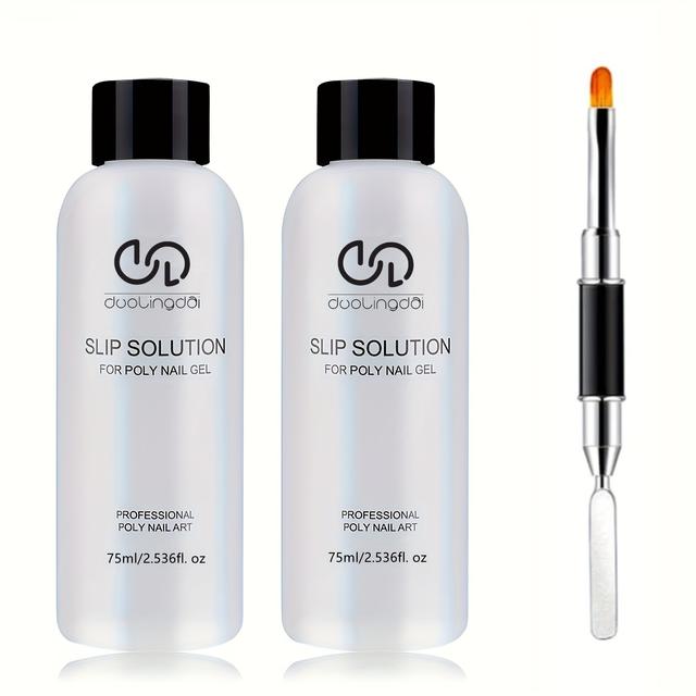 TEMU 150 ml Poly Gel Slip Solution Kit - Nagel Förlängningar, Formula med Pro Borste, Nybörjarset för Gel Nagelkonst - Dag Present