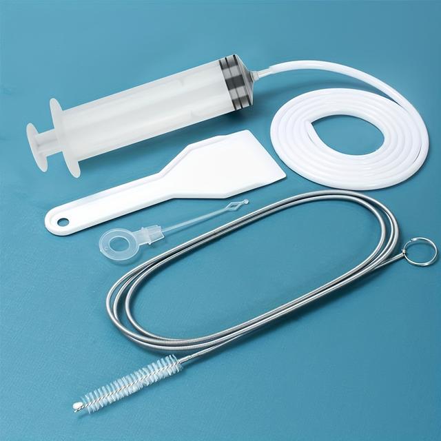 TEMU Kit de Limpeza para Geladeira Peças - Raspador, Limpador de , Escovas e Mangueiras Domésticas e Comerciais, e Equipamento de Limpeza Durável