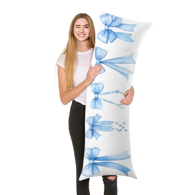 TEMU 1pc Large Pillow Case | Pattern, Reversible Polyester Flannel, Zipper Closure, 20"x54" - No Pillow Core