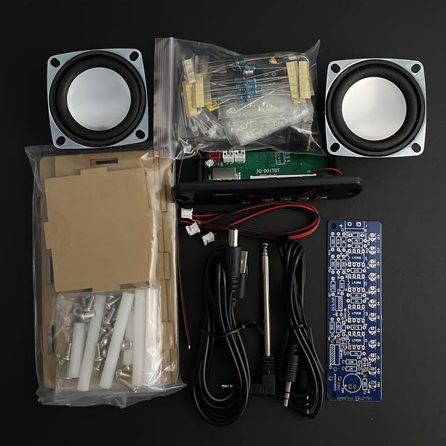 TEMU Christmas-themed Science Kit For Audio Projects, Featuring A Soldering Practice Set With An Acrylic Case. An For Solderers, Creators, And A Great Gift For