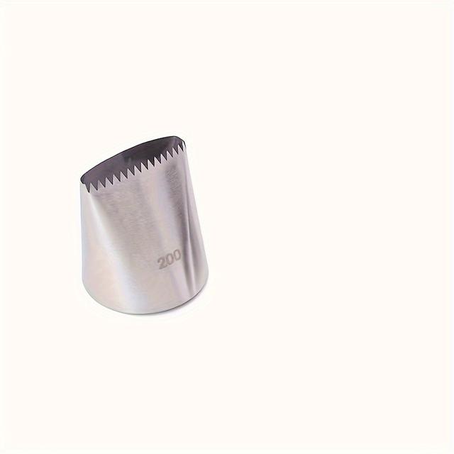 TEMU Frosting Piping Tip, Large Size, For Cake Cream Decoration, Xl Stainless Steel Reusable, Speeds Up Work On Large Surfaces