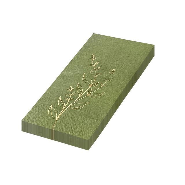 TEMU 20 szt. 2 Warstwowe Jednorazowe Ręczniki Papierowe, Wytłaczany Wzór Liści, Dekoracyjne Ręczniki Papierowe na Przyjęcia, Zielone Ręczniki Papierowe 13*15,7 Cala