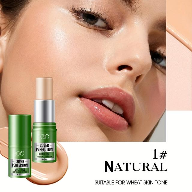 TEMU Krem do Korekcji Pełnego Pokrycia w Sztyfcie - Wodoodporny, Długotrwały dla Wszystkich Odcieni Skóry, Ukrywa Blizny, Ciemne Plamy i Tatuaże