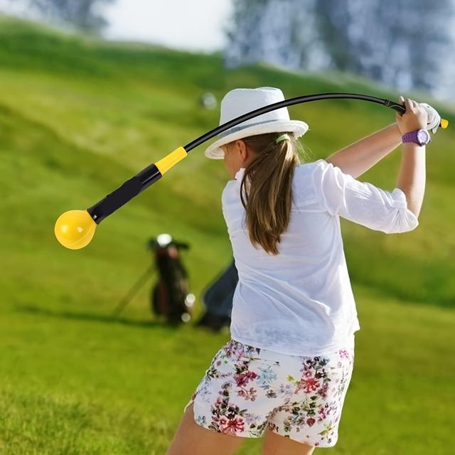 TEMU Golf-Schwungtrainer, Korrektur-Krafttrainer, flexibler Golf-Übungs- für Indoor-Schlag, Putting, Schläge und Rhythmus-Training