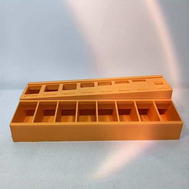 TEMU M3 Special Classification Tray 7pcs Measuring Slots And Precision Rollers Small Parts Hardware Organizer